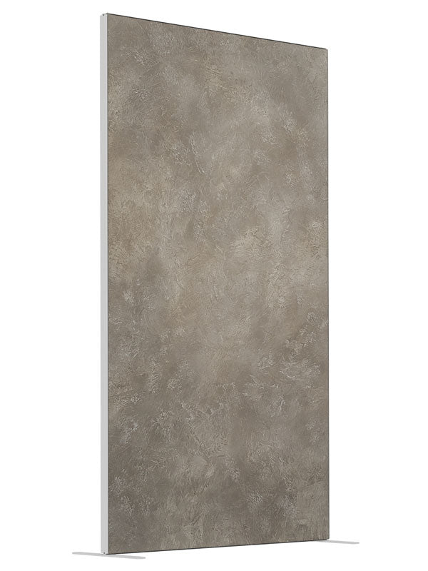 Taupe Grey shown at an angled view, photography backdrop panel for Denny StudioEdge silicone edge frame, 4 ft