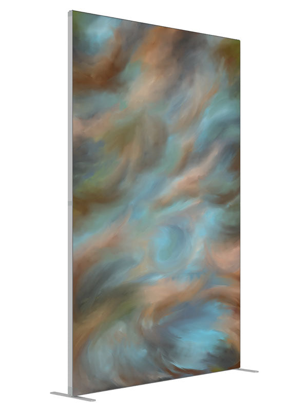 Temporal Shift shown at an angled view, photography backdrop panel for Denny StudioEdge silicone edge frame, 5 ft