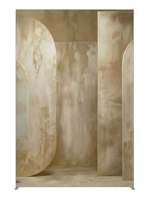 Textured Beige Oval Panel, photography backdrop panel for Denny StudioEdge silicone edge frame, 5 ft