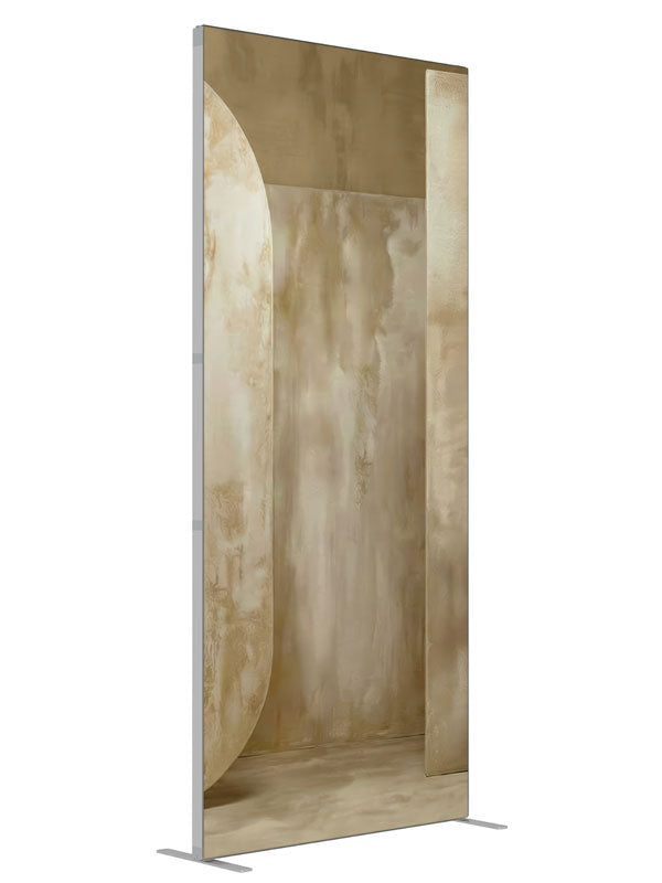 Textured Beige Oval Panel shown at an angled view, photography backdrop panel for Denny StudioEdge silicone edge frame, 3 ft