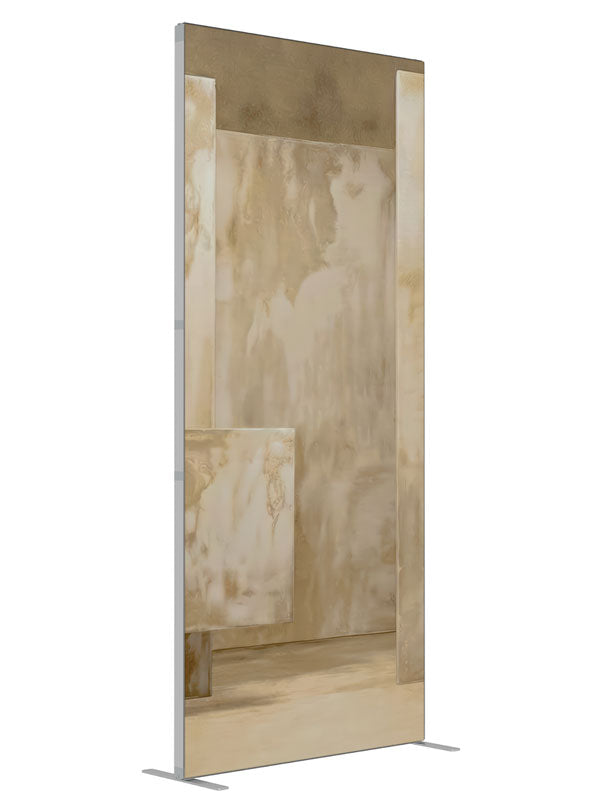 Textured Beige Rectangular Panel shown at an angled view, photography backdrop panel for Denny StudioEdge silicone edge frame, 3 ft