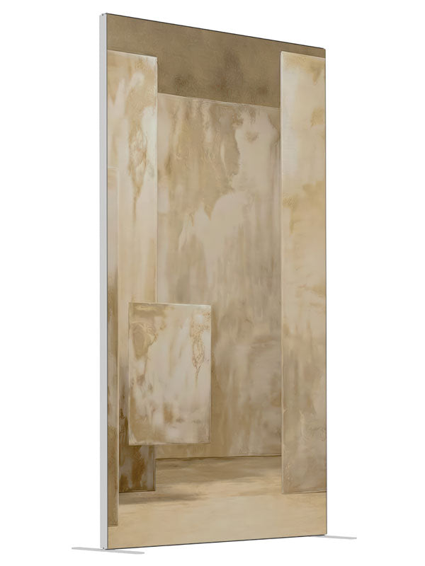 Textured Beige Rectangular Panel shown at an angled view, photography backdrop panel for Denny StudioEdge silicone edge frame, 4 ft