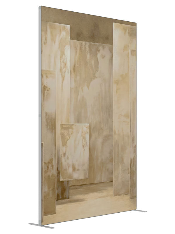 Textured Beige Rectangular Panel shown at an angled view, photography backdrop panel for Denny StudioEdge silicone edge frame, 5 ft
