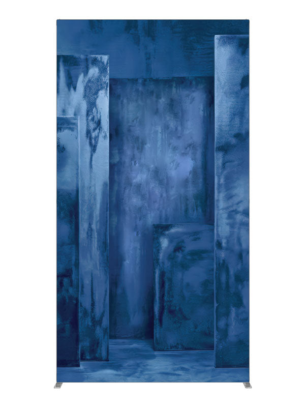 Textured Blue Multi Panel, photography backdrop panel for Denny StudioEdge silicone edge frame, 4 ft