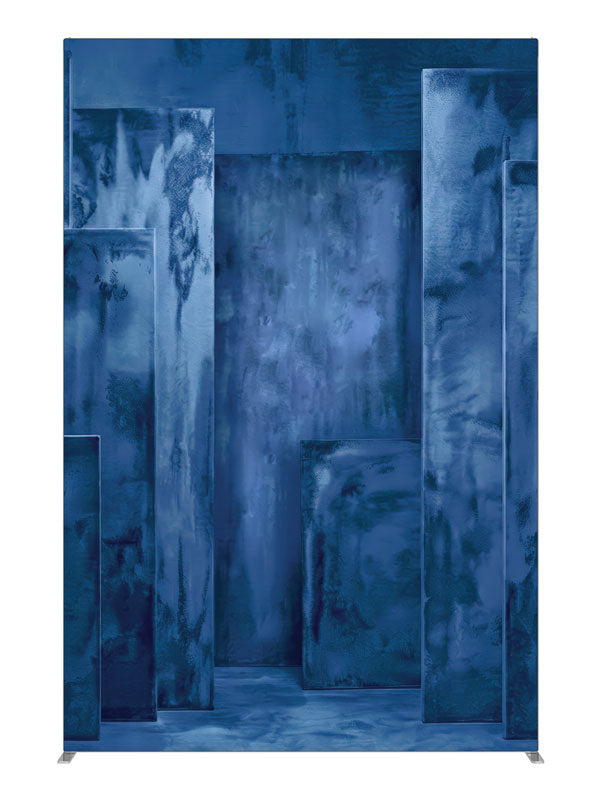 Textured Blue Multi Panel, photography backdrop panel for Denny StudioEdge silicone edge frame, 5 ft