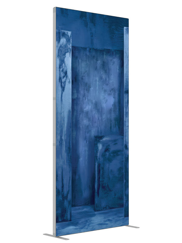 Textured Blue Multi Panel shown at an angled view, photography backdrop panel for Denny StudioEdge silicone edge frame, 3 ft
