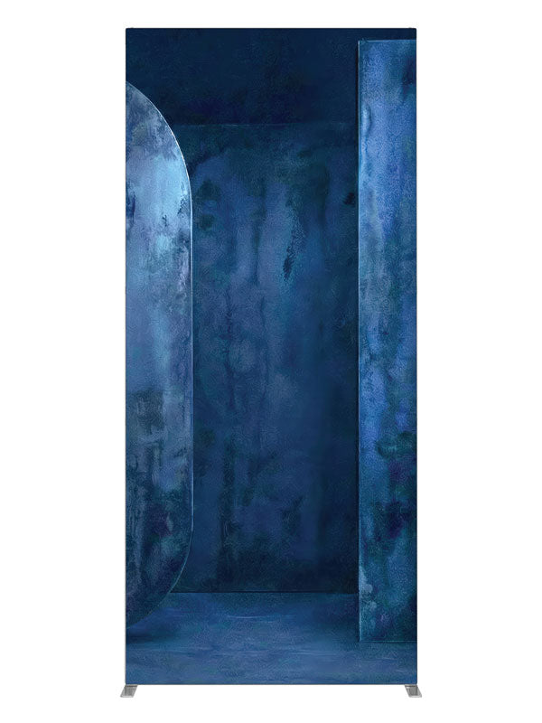 Textured Blue Oval Panel, photography backdrop panel for Denny StudioEdge silicone edge frame, 3 ft