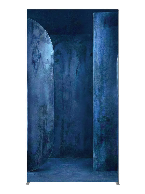 Textured Blue Oval Panel, photography backdrop panel for Denny StudioEdge silicone edge frame, 4 ft