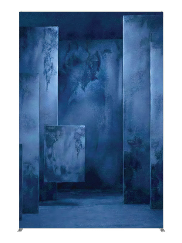 Textured Blue Rectangular Panel, photography backdrop panel for Denny StudioEdge silicone edge frame, 5 ft