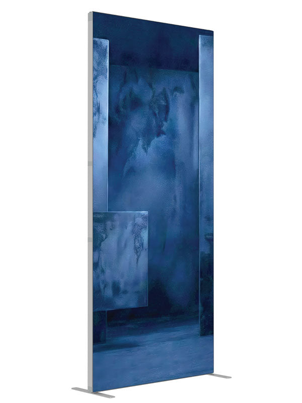 Textured Blue Rectangular Panel shown at an angled view, photography backdrop panel for Denny StudioEdge silicone edge frame, 3 ft