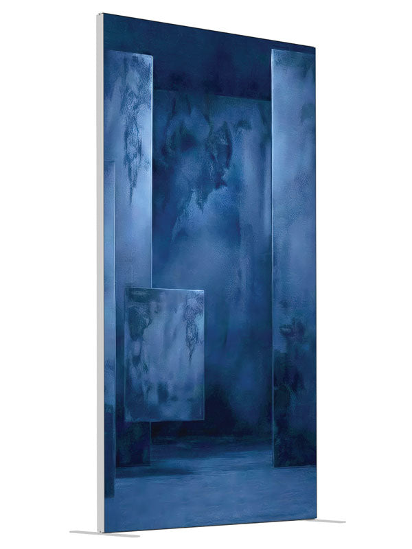 Textured Blue Rectangular Panel shown at an angled view, photography backdrop panel for Denny StudioEdge silicone edge frame, 4 ft