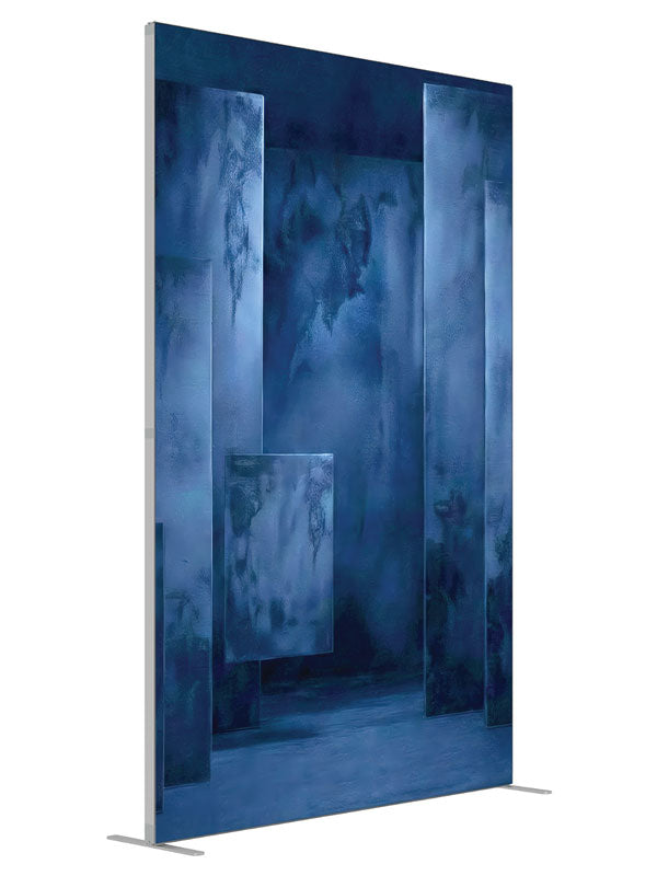 Textured Blue Rectangular Panel shown at an angled view, photography backdrop panel for Denny StudioEdge silicone edge frame, 5 ft