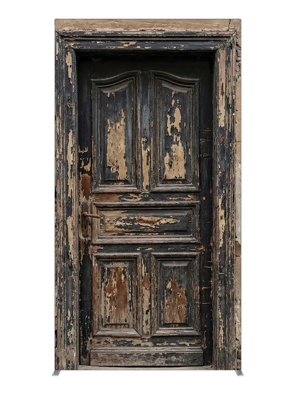 Textured Brick Wall Wooden Door, photography backdrop panel for Denny StudioEdge silicone edge frame, 4 ft