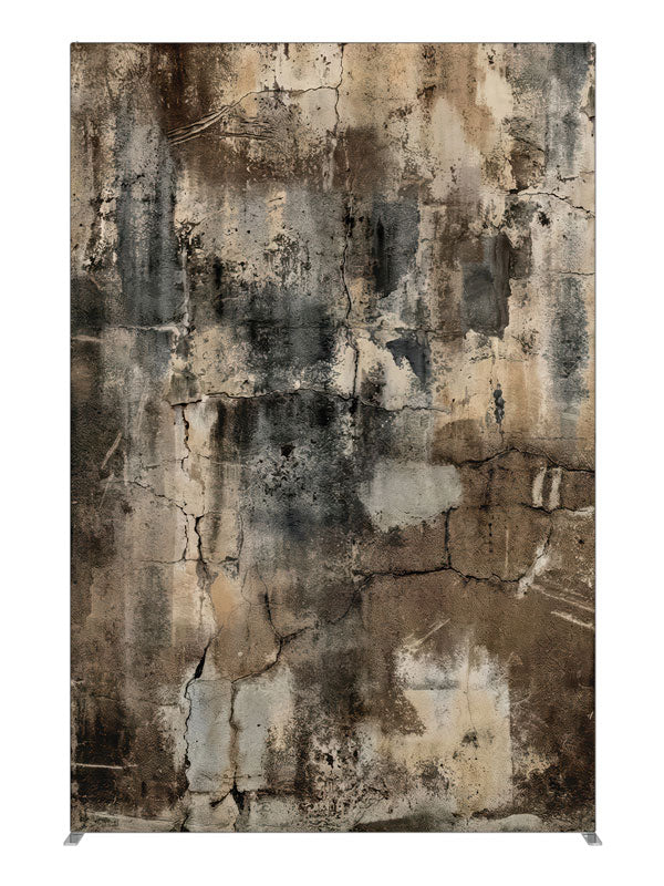 Textured Brown Ivory Black Plaster Wall, photography backdrop panel for Denny StudioEdge silicone edge frame, 5 ft