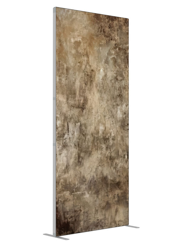 Textured Earth Tone Abstract shown at an angled view, photography backdrop panel for Denny StudioEdge silicone edge frame, 3 ft