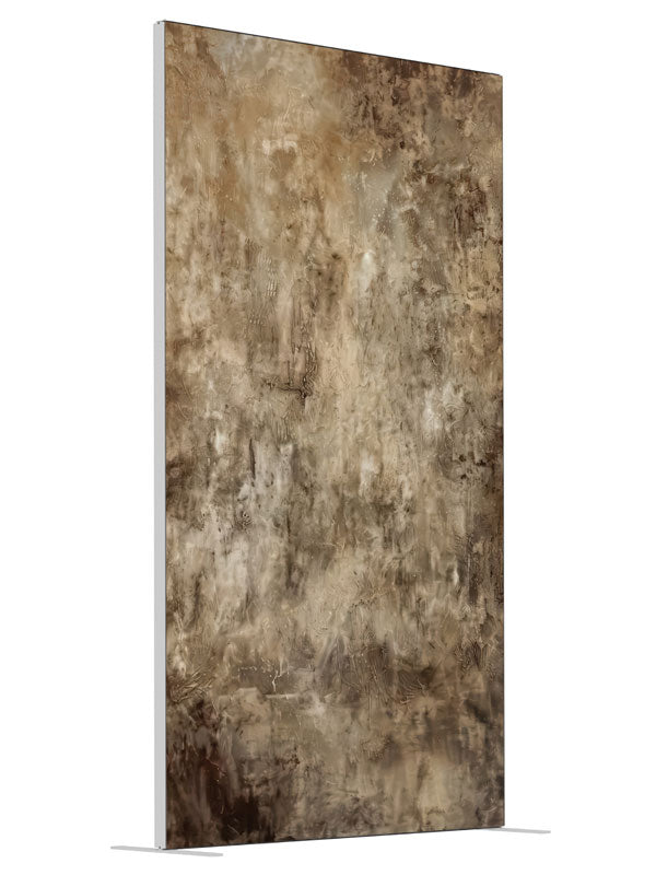 Textured Earth Tone Abstract shown at an angled view, photography backdrop panel for Denny StudioEdge silicone edge frame, 4 ft