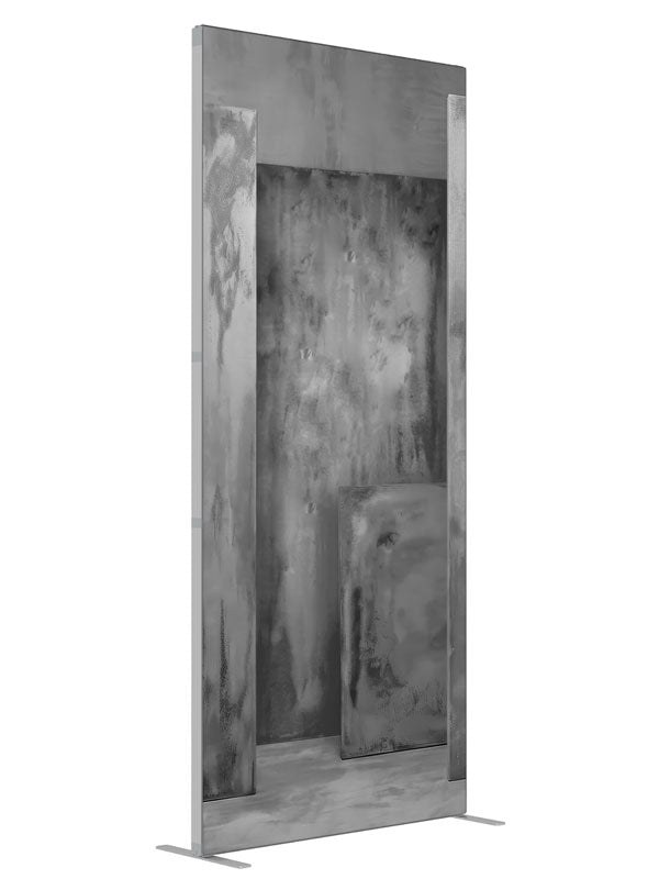 Textured Gray Multi Panel shown at an angled view, photography backdrop panel for Denny StudioEdge silicone edge frame, 3 ft
