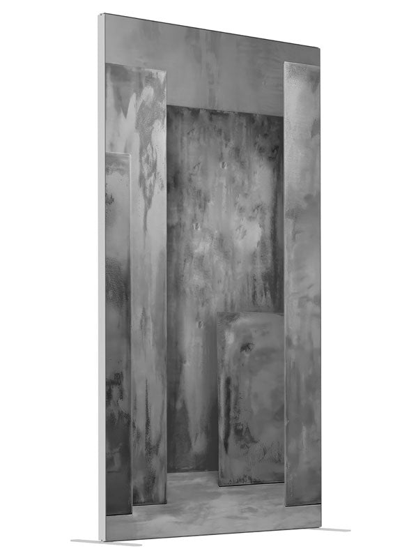 Textured Gray Multi Panel shown at an angled view, photography backdrop panel for Denny StudioEdge silicone edge frame, 4 ft