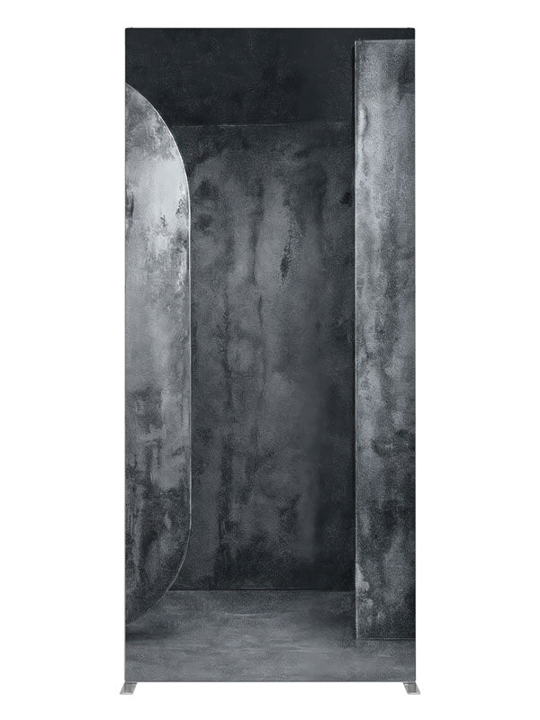 Textured Gray Oval Panel, photography backdrop panel for Denny StudioEdge silicone edge frame, 3 ft