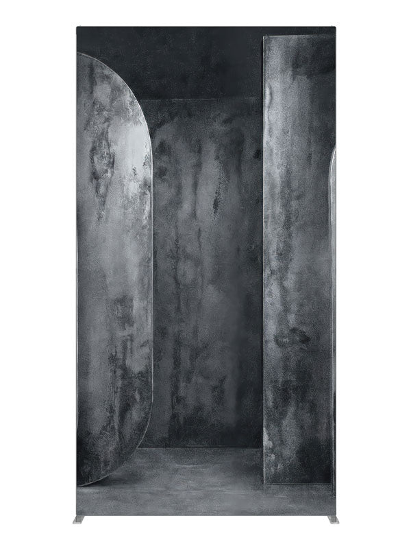 Textured Gray Oval Panel, photography backdrop panel for Denny StudioEdge silicone edge frame, 4 ft