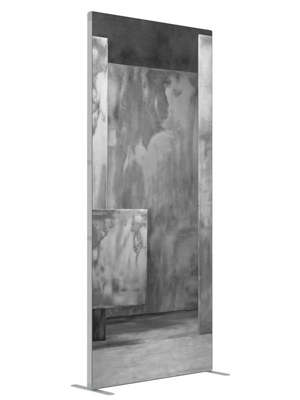 Textured Gray Rectangular Panel shown at an angled view, photography backdrop panel for Denny StudioEdge silicone edge frame, 3 ft