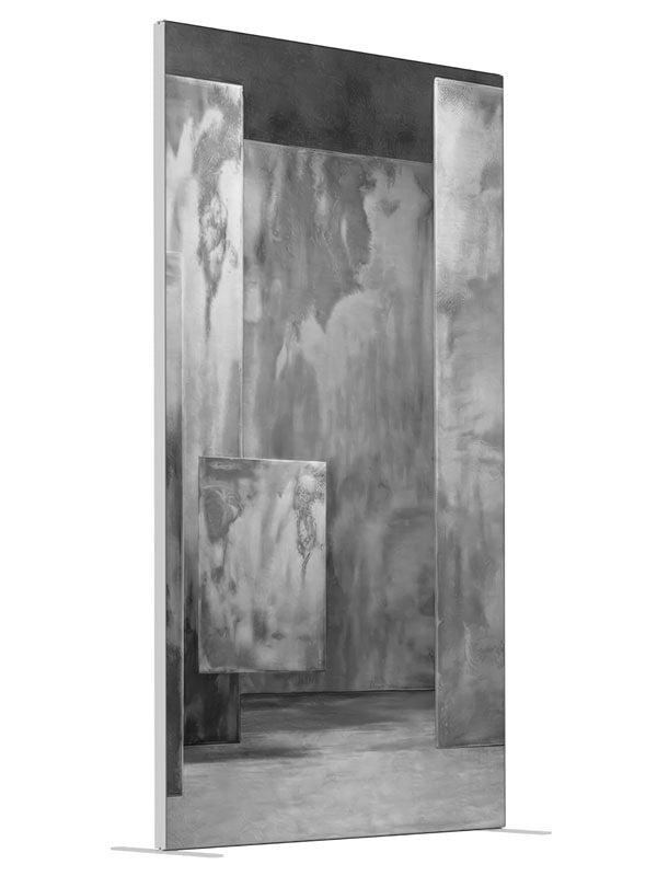Textured Gray Rectangular Panel shown at an angled view, photography backdrop panel for Denny StudioEdge silicone edge frame, 4 ft