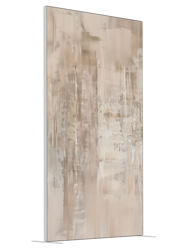 Textured Ivory Elegance shown at an angled view, photography backdrop panel for Denny StudioEdge silicone edge frame, 4 ft