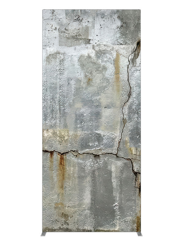 Textured Silver Industrial Wall, photography backdrop panel for Denny StudioEdge silicone edge frame, 3 ft