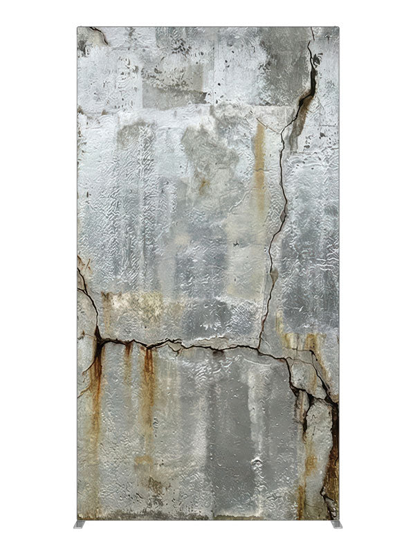 Textured Silver Industrial Wall, photography backdrop panel for Denny StudioEdge silicone edge frame, 4 ft