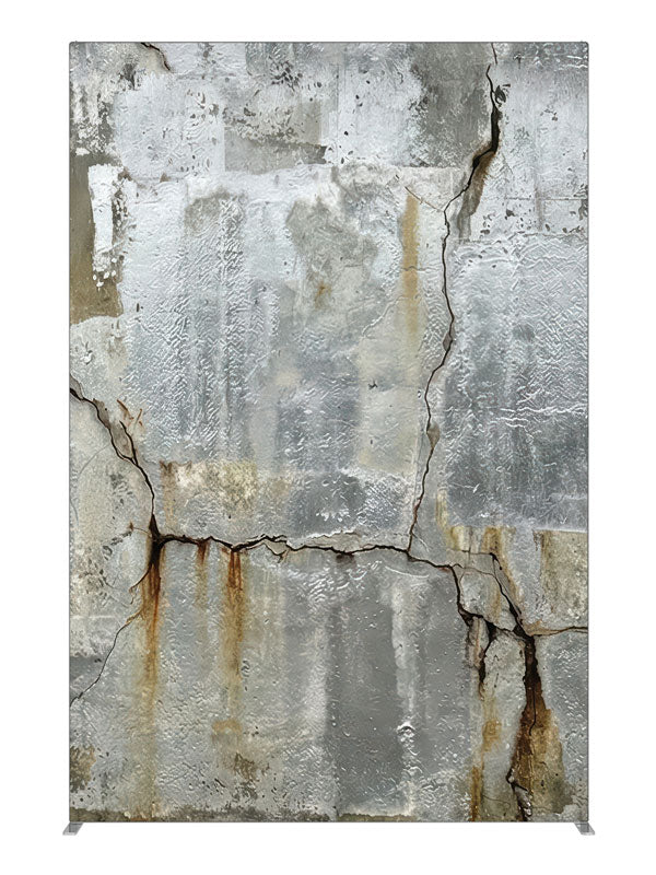 Textured Silver Industrial Wall, photography backdrop panel for Denny StudioEdge silicone edge frame, 5 ft