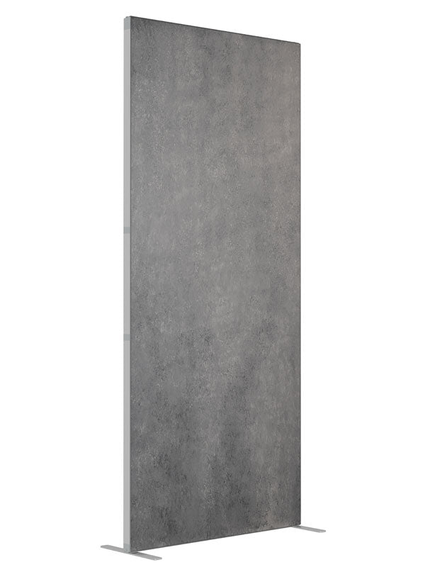 Thatch and Ship Grey shown at an angled view, photography backdrop panel for Denny StudioEdge silicone edge frame, 3 ft