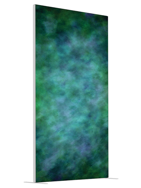 Transcendental Turquoise shown at an angled view, photography backdrop panel for Denny StudioEdge silicone edge frame, 4 ft