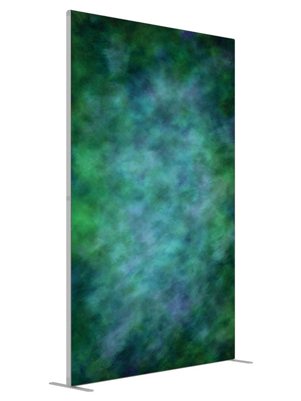 Transcendental Turquoise shown at an angled view, photography backdrop panel for Denny StudioEdge silicone edge frame, 5 ft