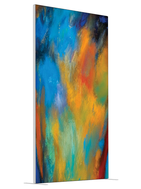 Up In Smoke Soft Abstract shown at an angled view, photography backdrop panel for Denny StudioEdge silicone edge frame, 4 ft