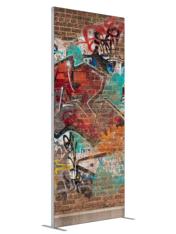 Urban brick graffiti spray paint wall printed backdrop angled 3ft - Denny StudioEdge SECP-8863