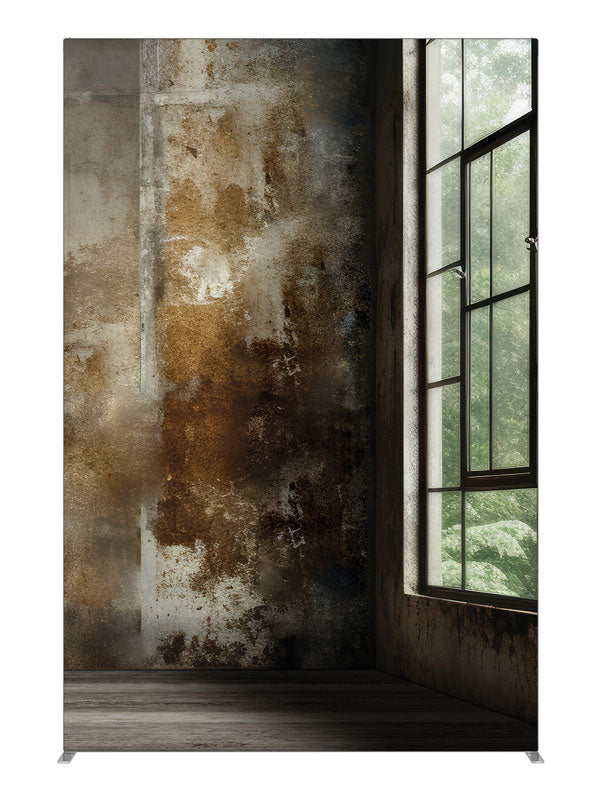 Urban Decay Industrial Loft Window, photography backdrop panel for Denny StudioEdge silicone edge frame, 5 ft