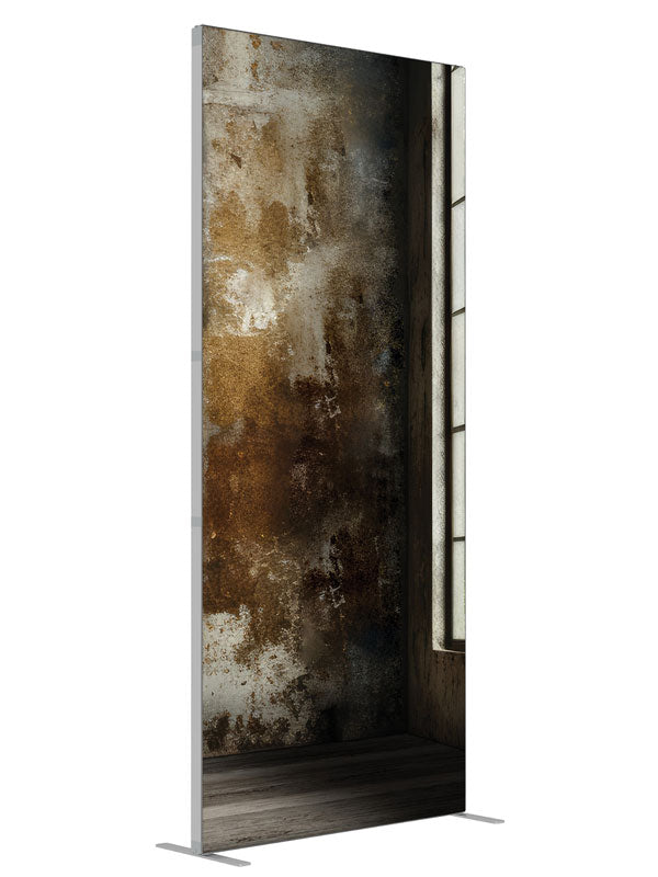 Urban Decay Industrial Loft Window shown at an angled view, photography backdrop panel for Denny StudioEdge silicone edge frame, 3 ft