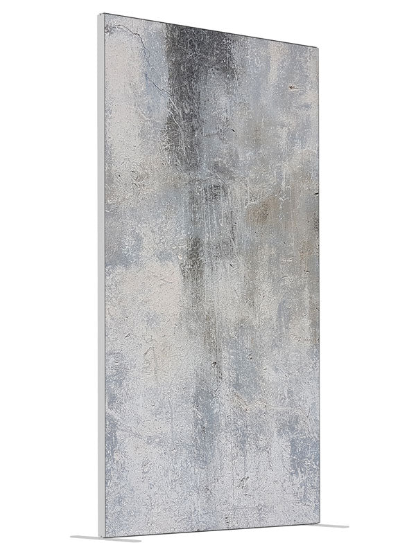 Urban Grey Texture shown at an angled view, photography backdrop panel for Denny StudioEdge silicone edge frame, 4 ft