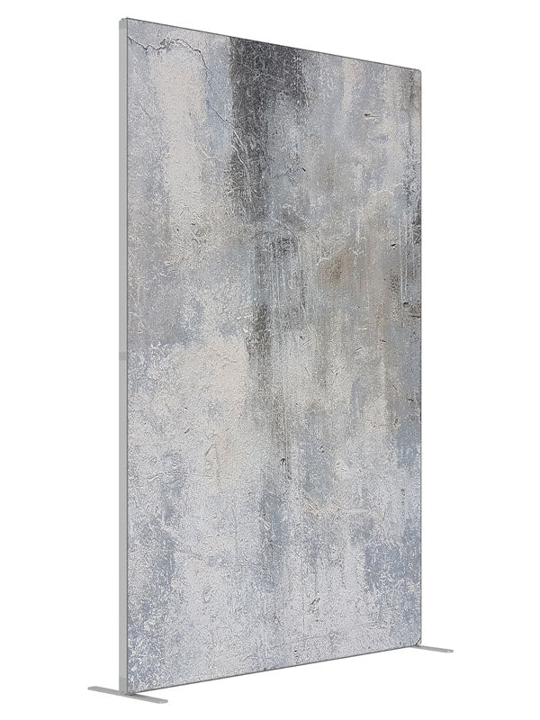 Urban Grey Texture shown at an angled view, photography backdrop panel for Denny StudioEdge silicone edge frame, 5 ft