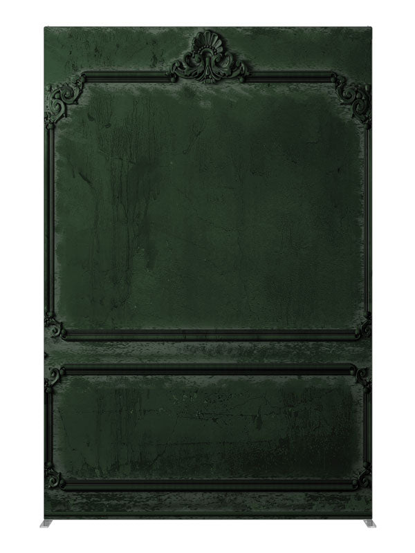 Victorian Paneled Wall Green, photography backdrop panel for Denny StudioEdge silicone edge frame, 5 ft