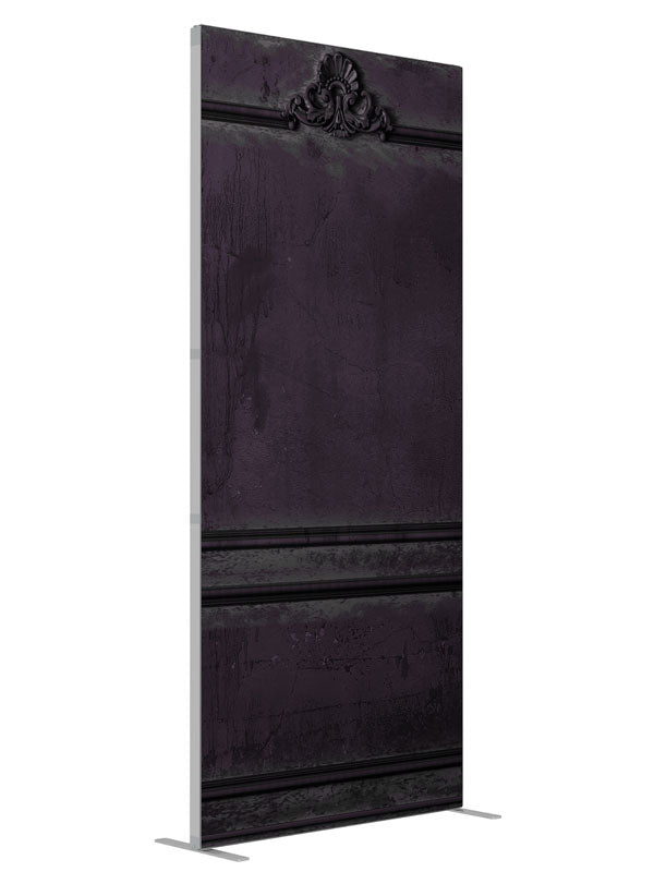 Victorian Paneled Wall Violet shown at an angled view, photography backdrop panel for Denny StudioEdge silicone edge frame, 3 ft