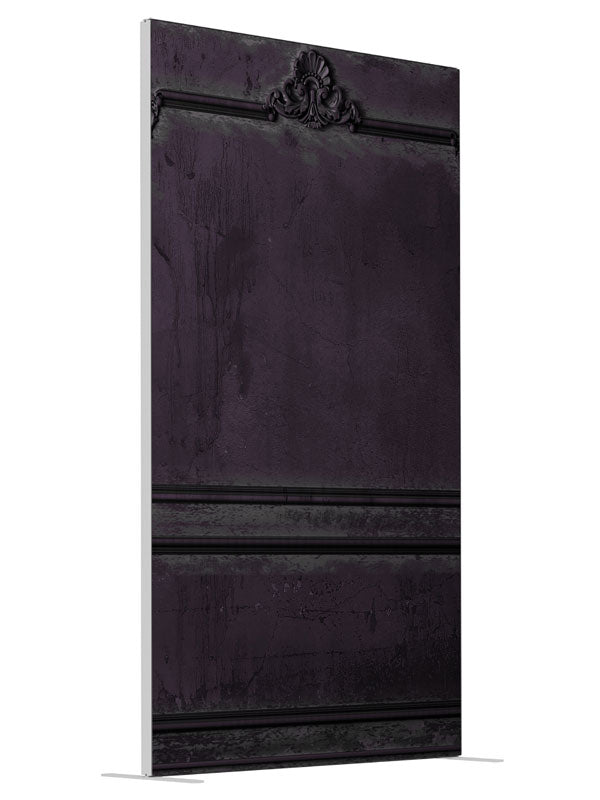 Victorian Paneled Wall Violet shown at an angled view, photography backdrop panel for Denny StudioEdge silicone edge frame, 4 ft