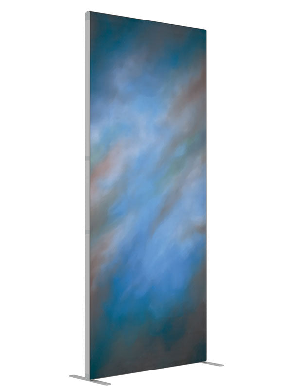 Vignette Haze shown at an angled view, photography backdrop panel for Denny StudioEdge silicone edge frame, 3 ft