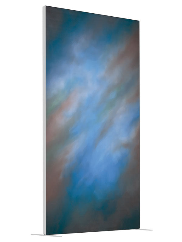 Vignette Haze shown at an angled view, photography backdrop panel for Denny StudioEdge silicone edge frame, 4 ft