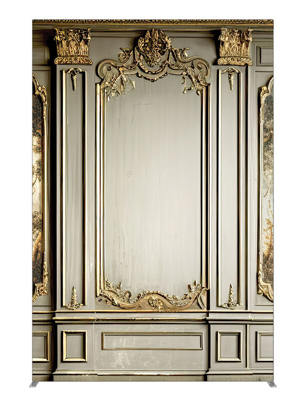 Vintage Baroque Wallpaper Panels, photography backdrop panel for Denny StudioEdge silicone edge frame, 5 ft