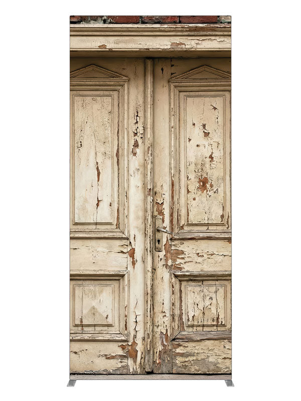 Vintage Door Red Brick Wall, photography backdrop panel for Denny StudioEdge silicone edge frame, 3 ft