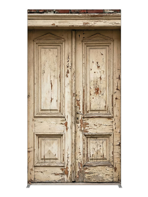 Vintage Door Red Brick Wall, photography backdrop panel for Denny StudioEdge silicone edge frame, 4 ft