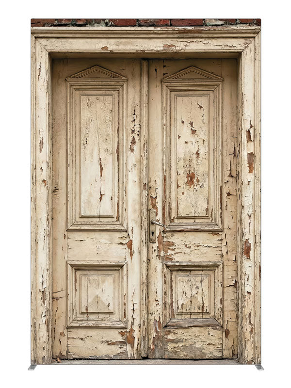 Vintage Door Red Brick Wall, photography backdrop panel for Denny StudioEdge silicone edge frame, 5 ft