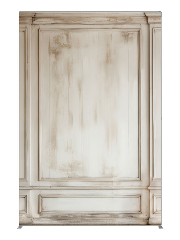 Vintage Ivory Paneled Wall, photography backdrop panel for Denny StudioEdge silicone edge frame, 5 ft