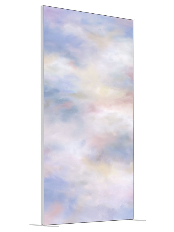 Violet Space shown at an angled view, photography backdrop panel for Denny StudioEdge silicone edge frame, 4 ft